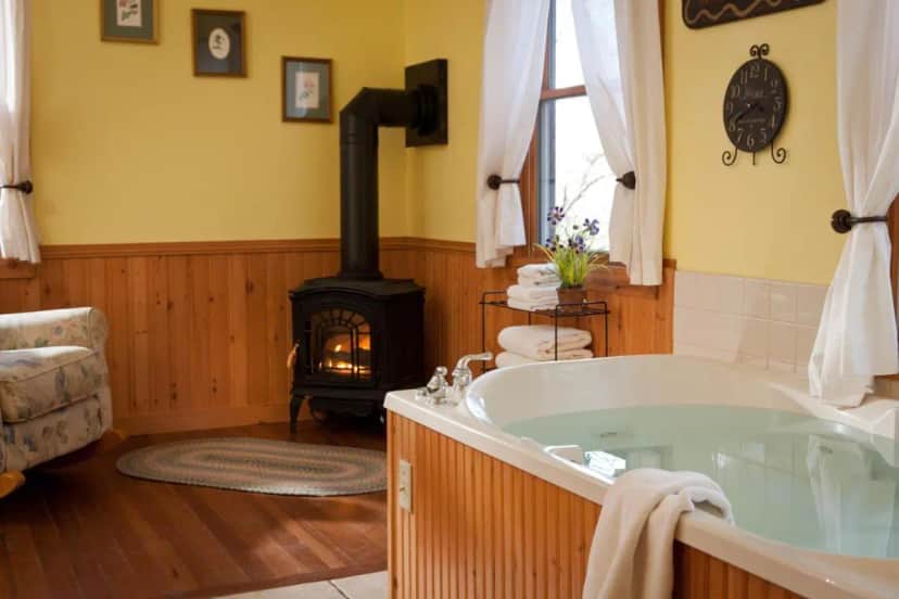 Private in-room jacuzzi tub in the Cottage at Inn & Spa at Cedar Falls