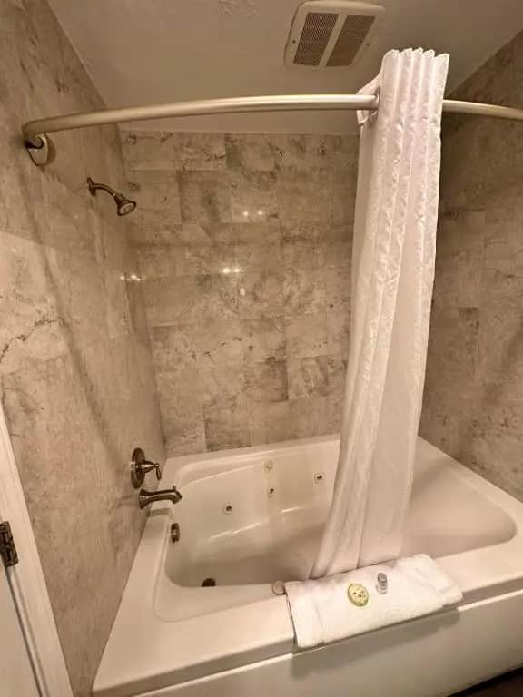 Private in-room jacuzzi tub in the Oceanfront Double Queen Suite with Jetted Tub at Inn at the Shore