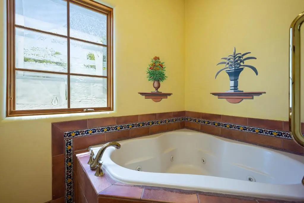 Private in-room jacuzzi tub in the Superior King Room at Inn on La Loma Plaza