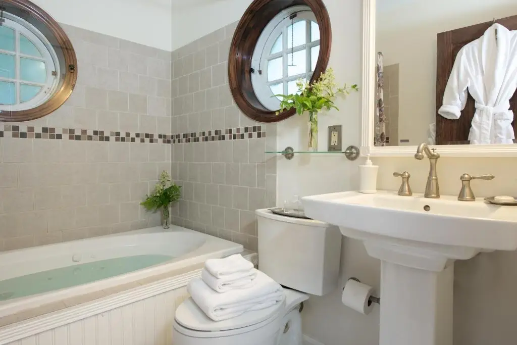 Private in-room jacuzzi tub in the Superior Queen Room - Maple Room at Inn on Putney Road Bed and Breakfast