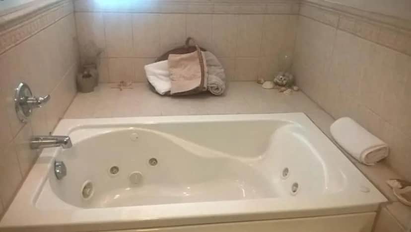Private in-room jacuzzi tub in the King Suite with Spa Bath at Innisfree Bed and Breakfast