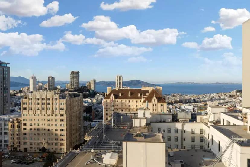 an aerial view of a city with buildings at InterContinental Mark Hopkins San Francisco by IHG in San Francisco