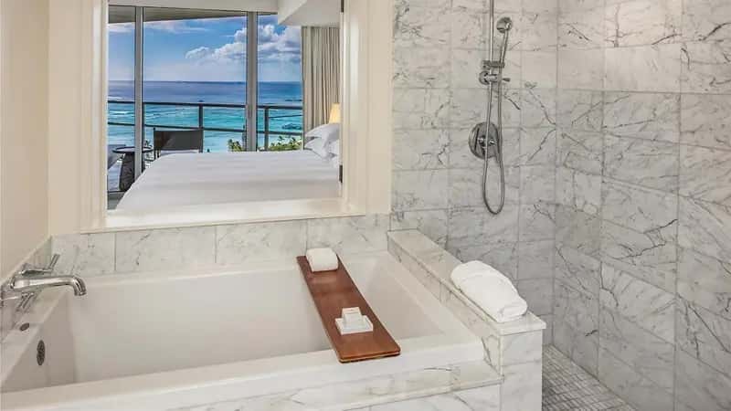 In-room hot tub at Ka La’i Waikiki Beach, Lxr Hotels & Resorts in Honolulu, HI