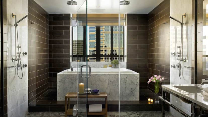 Deep soaking bathtub at Kimpton Hotel Palomar Philadelphia