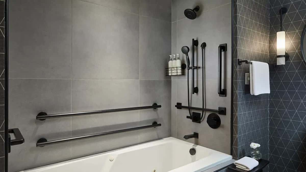 In-room hot tub at Kimpton Marlowe Hotel in Cambridge, MA