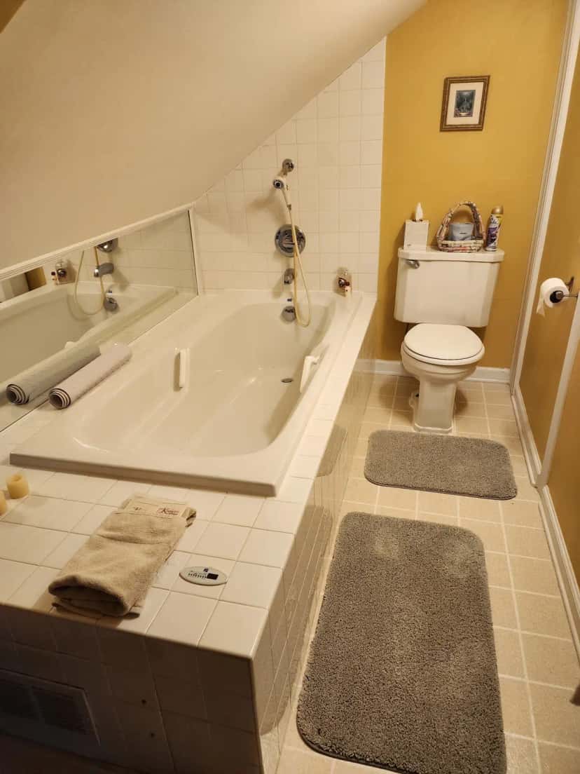 Jetted whirlpool tub at Kingsley House Bed and Breakfast Inn in Fennville, MI