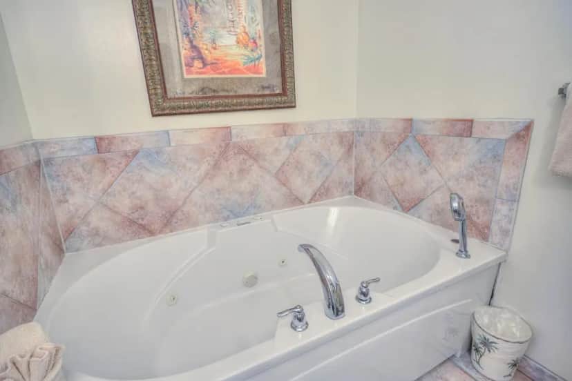 Private in-room jacuzzi tub in the Two Story Townhouse Style King Suite - Jacuzzi at La Fiesta Ocean Inn & Suites