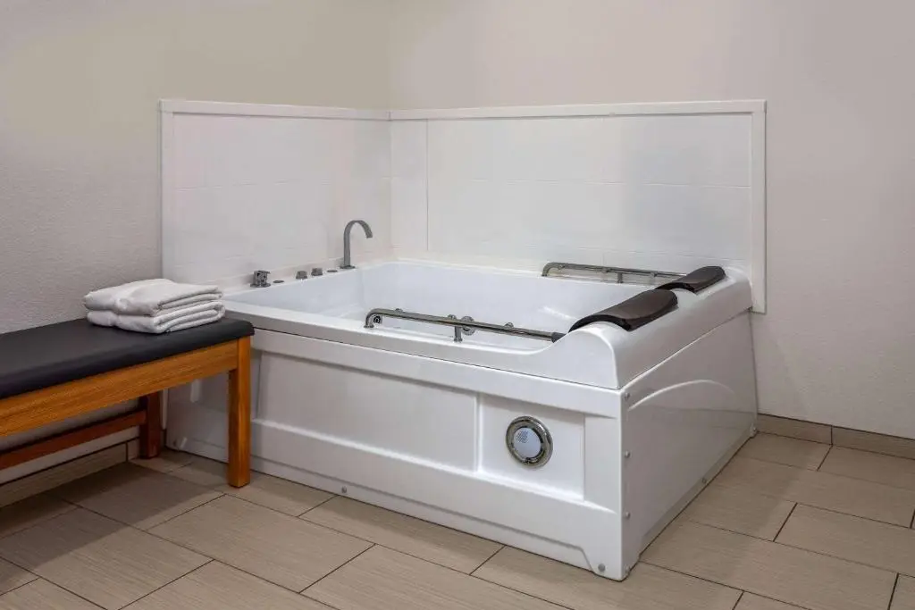 Private in-room jacuzzi tub in the King Suite with Kitchenette and Jetted Tub/Sofa Bed
