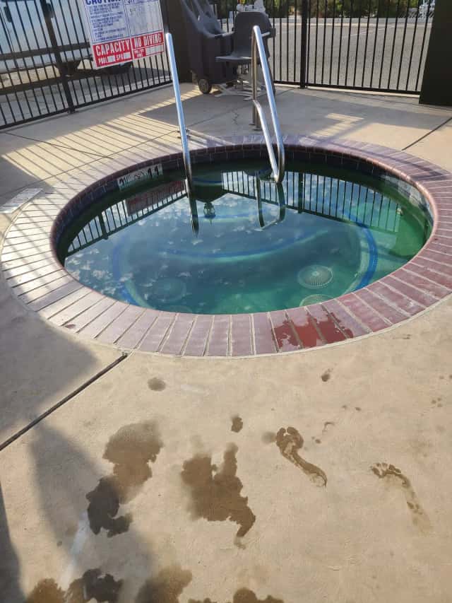 Shared outdoor hot tub
