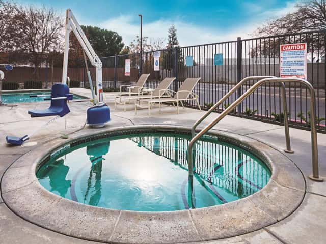 Shared outdoor hot tub