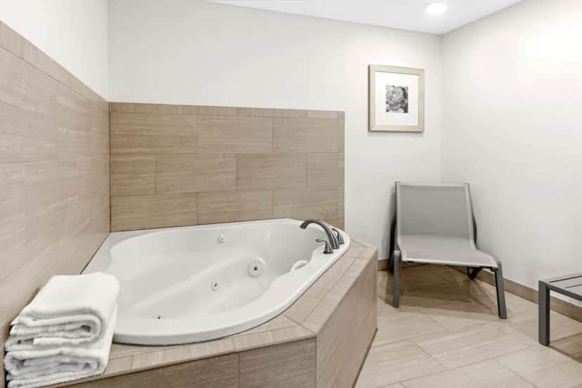 Private in-room jacuzzi tub at La Quinta Inn & Suites by Wyndham Portland NW