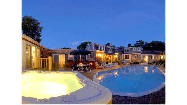 Shared outdoor hot tub