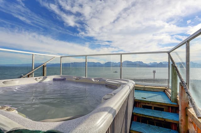 Private outdoor hot tub