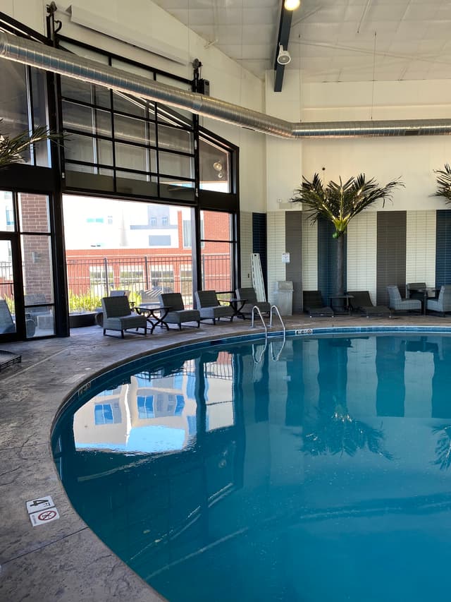 Shared indoor hot tub
