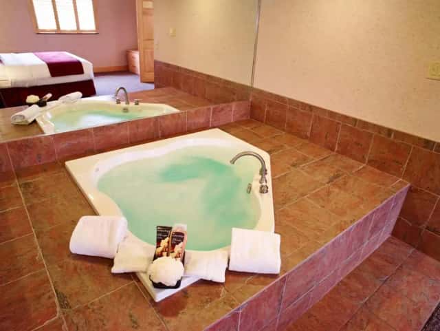 Private in-room hot tub at LivINN Hotel Minneapolis North/Fridley