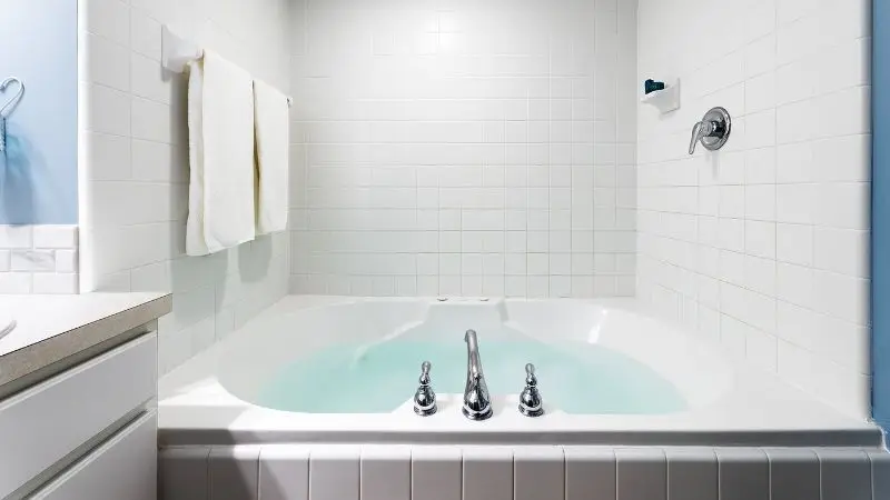 In-room hot tub at Looking Glass Beachfront Inn in Grand Haven, MI