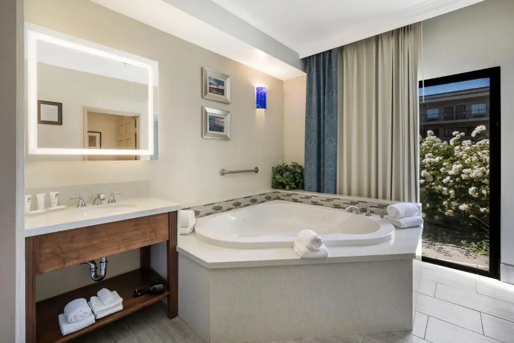 Private in-room jacuzzi tub in the King Suite with Whirlpool - Non-Smoking at MainStay Suites Orange County John Wayne Airport