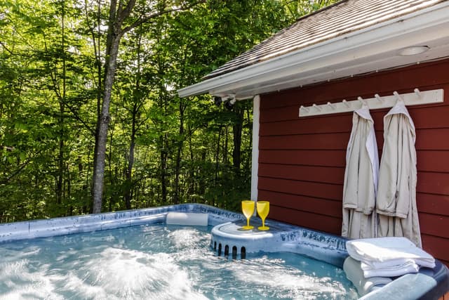 Private outdoor hot tub