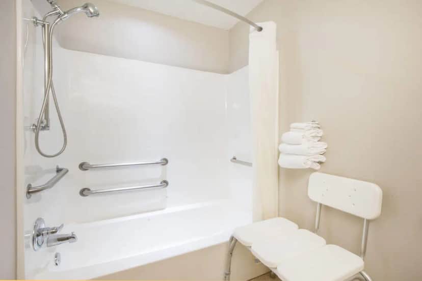 Private in-room jacuzzi tub at Microtel Inn & Suites by Wyndham Claremore