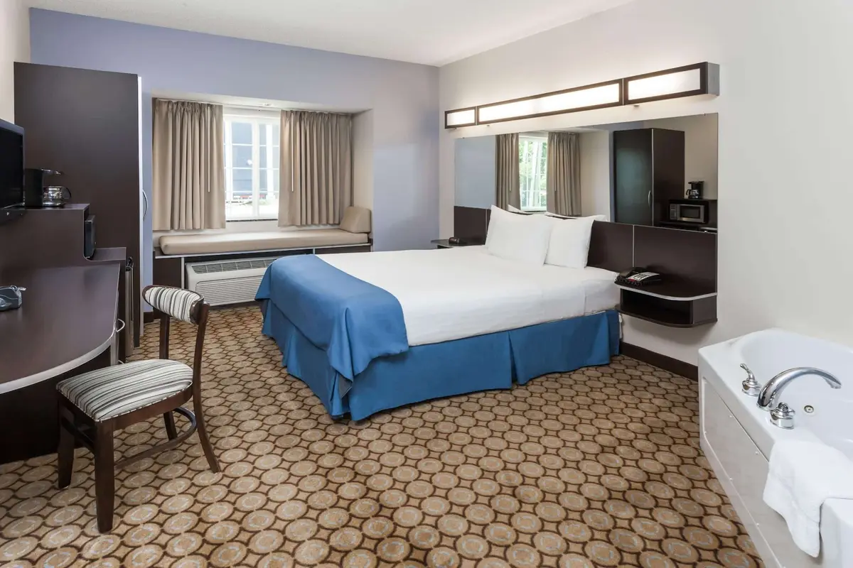 Private in-room jacuzzi tub at Microtel Inn & Suites By Wyndham Elkhart