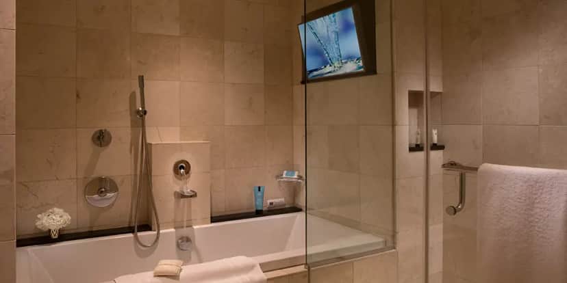 Deep soaking bathtub at Millennium Hotel Knickerbocker Chicago