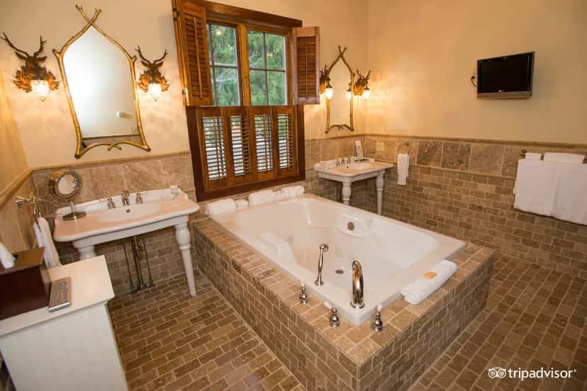 In-room hot tub at Mirror Lake Inn Resort & Spa in Lake Placid, NY