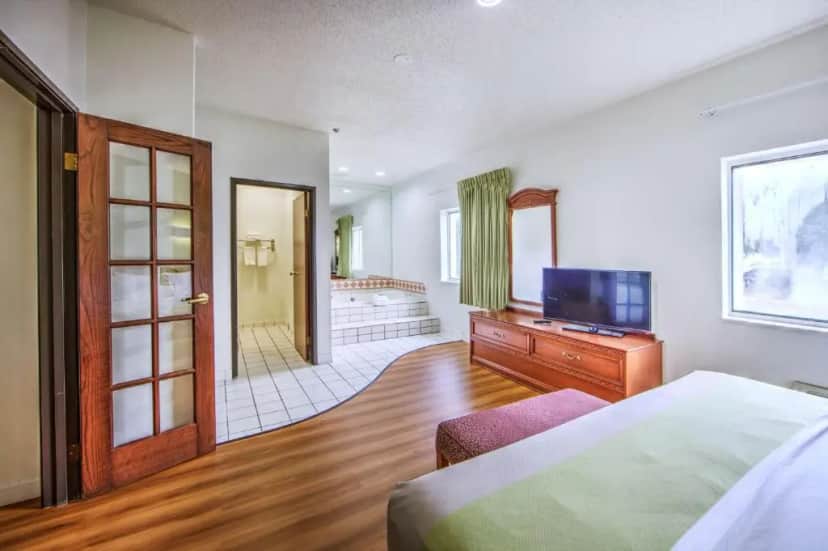 Private in-room jacuzzi in the King Suite with Spa Bath - Smoking at Motel 6-Dallas, TX – Northwest