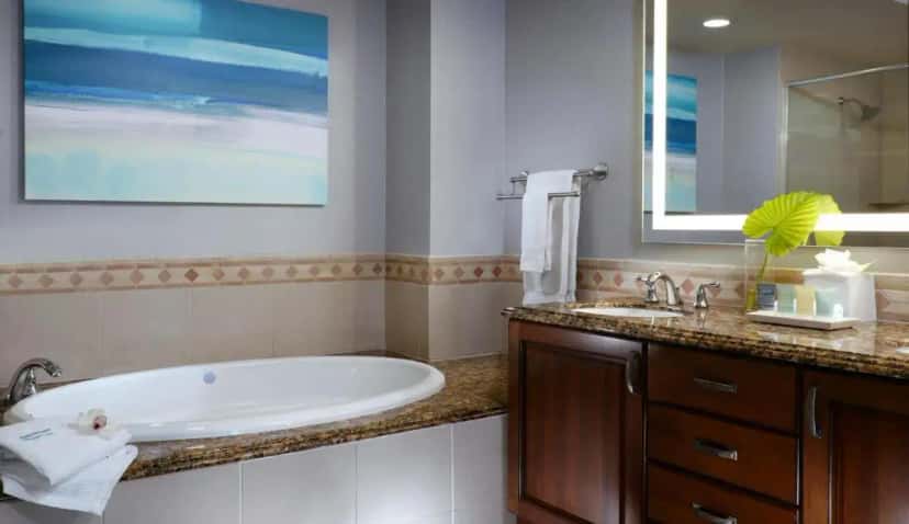 In-room hot tub at Naples Bay Resort and Marina in Naples, FL