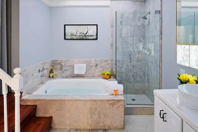 Private in-room jacuzzi at Newport Beach Hotel