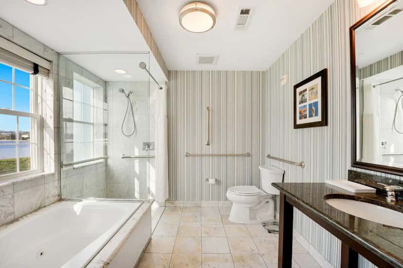 Shared outdoor hot tub at Newport Beach Hotel & Suites in Middletown, RI