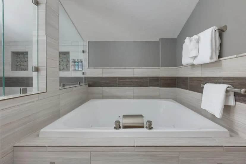 Private in-room jacuzzi tub in the King Suite with Ocean View at Ocean House Newport Oregon
