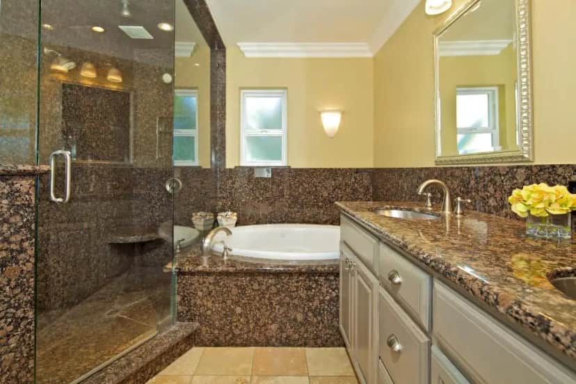Private in-room jacuzzi tub in the Luxury Mini Suite at Ocean Palms Beach Resort
