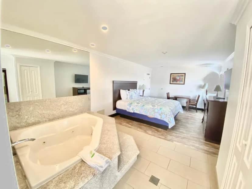 Private in-room jacuzzi tub in the Premier Room with Spa Bath and Sea View- Adults Only at Ocean Surf Inn & Suites