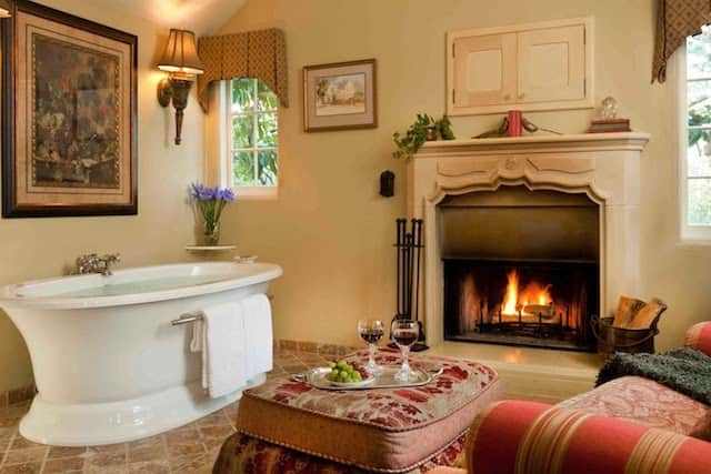 Deep soaking bathtub at Old Monterey Inn