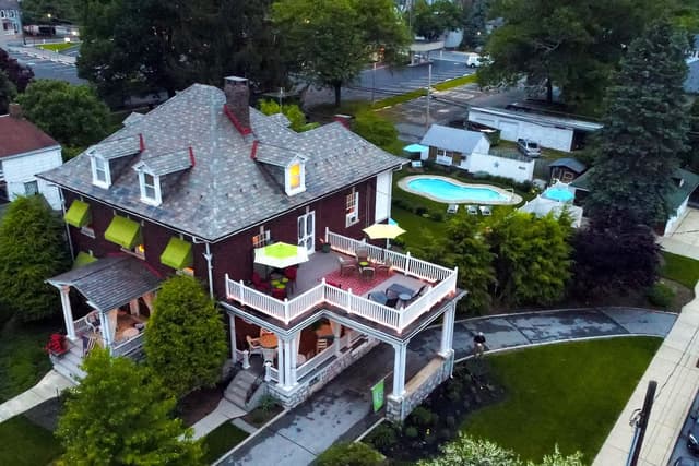 Shared outdoor hot tub