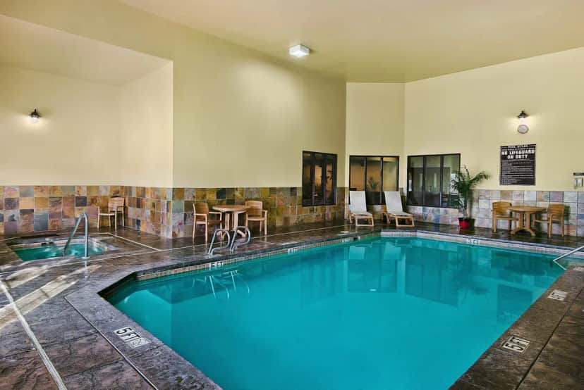 Shared indoor hot tub at Oxford Suites Pendleton