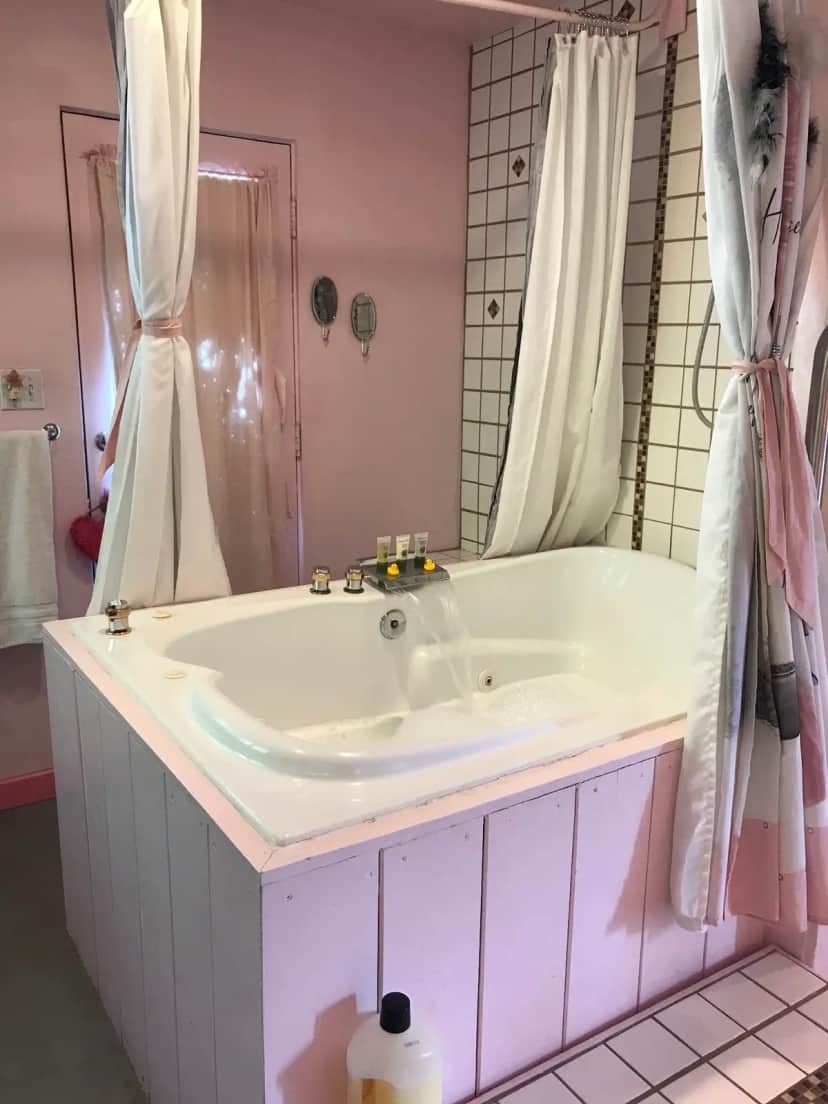 Private in-room jacuzzi tub at Palm Springs Rendezvous