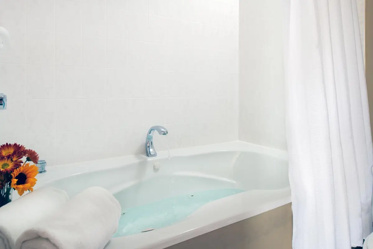 Private in-room jacuzzi tub in the King Room with Spa Bath at Palmer House Inn
