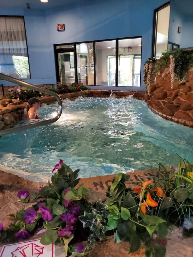 Shared indoor hot tub