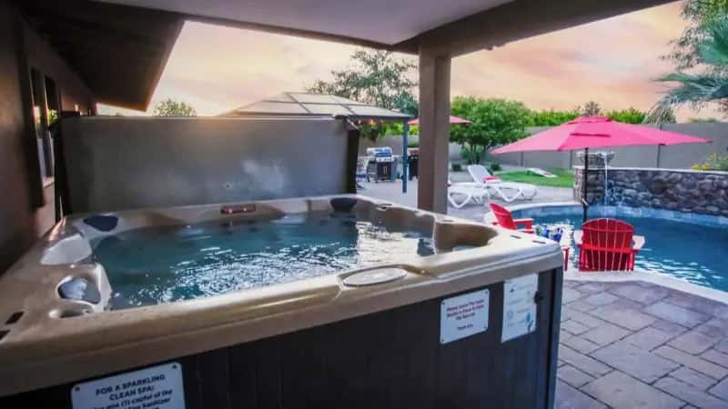 In-room hot tub at Peaceful Paradise in AZ, AZ