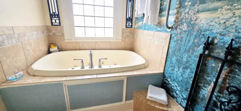 Private in-room jacuzzi tub in the King Room at Pettigru Place Bed and Breakfast