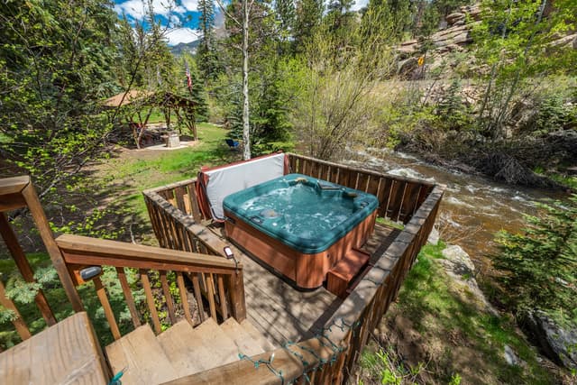 Private outdoor hot tub