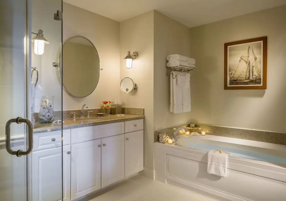 Private in-room jacuzzi tub in the Suite, Jetted Tub at Portland Harbor Hotel