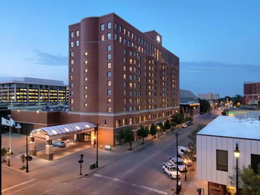 an overhead view of a building on a city street at President Abraham Lincoln - A Doubletree by Hilton Hotel in Springfield