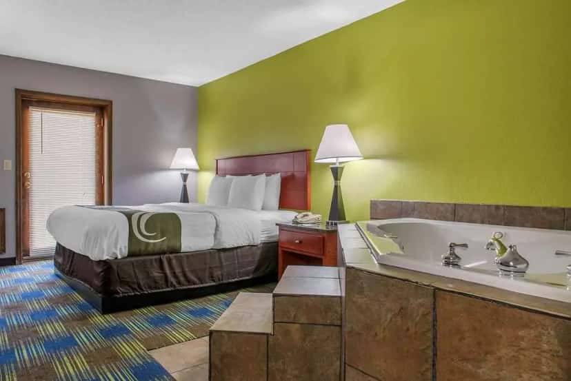 In-room hot tub at Quality Inn & Suites in Bedford, IN