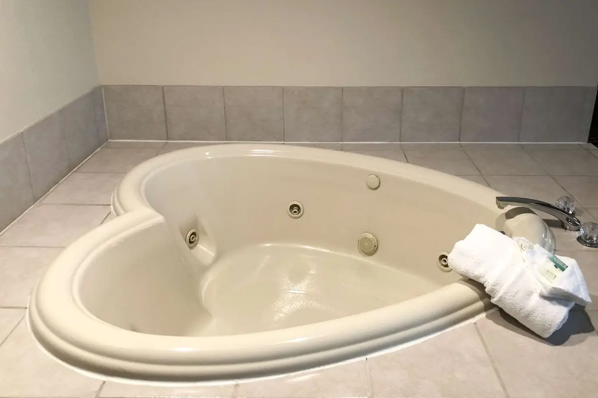 Private in-room jacuzzi tub at Quality Inn & Suites Boone - University Area