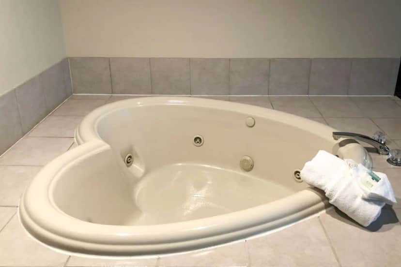 Private in-room jacuzzi tub at Quality Inn & Suites Boone - University Area