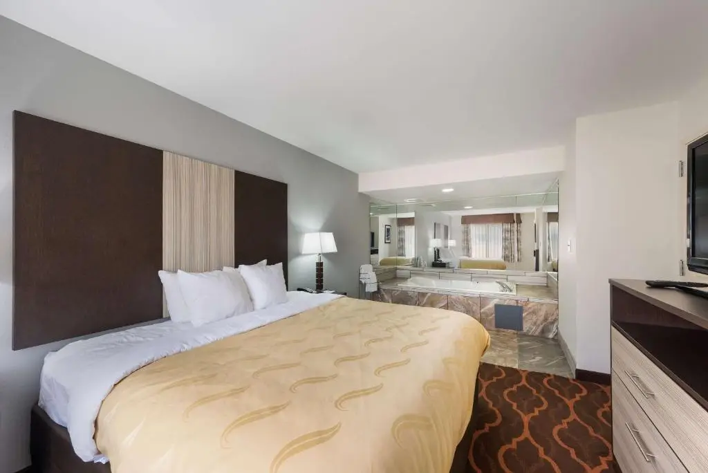 Private in-room jacuzzi tub in the Efficiency King Suite - Accessible/Non-Smoking at Quality Inn & Suites Huntsville Research Park Area