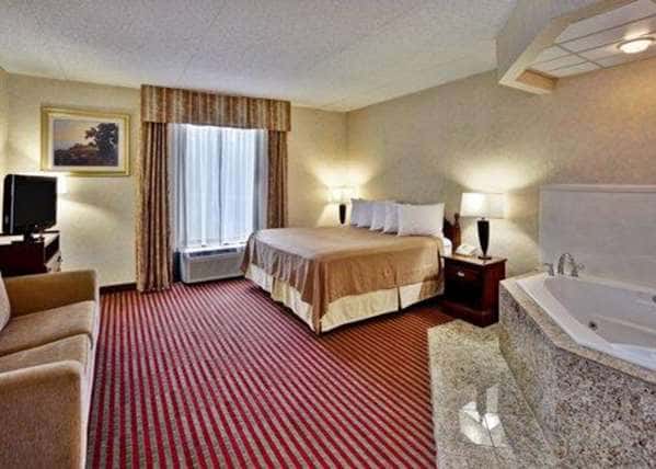 Private in-room jacuzzi tub at Quality Inn & Suites