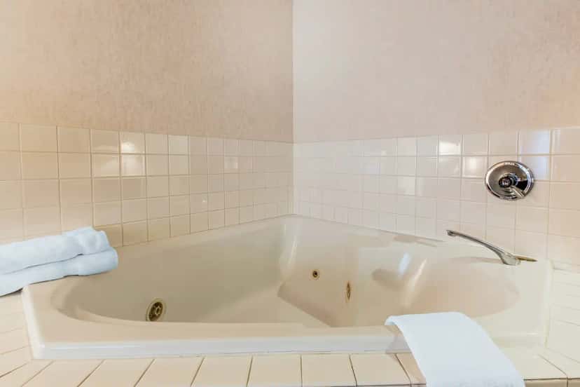 In-room hot tub at Quality Inn & Suites in Steamboat Springs, CO